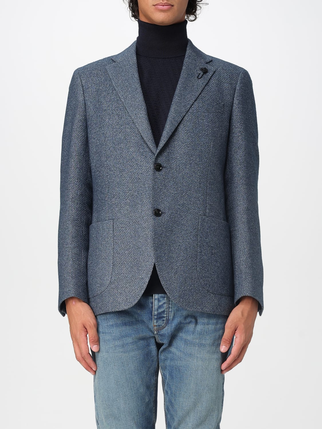 LARDINI JACKET: Blazer men Lardini, Blue - Img 1