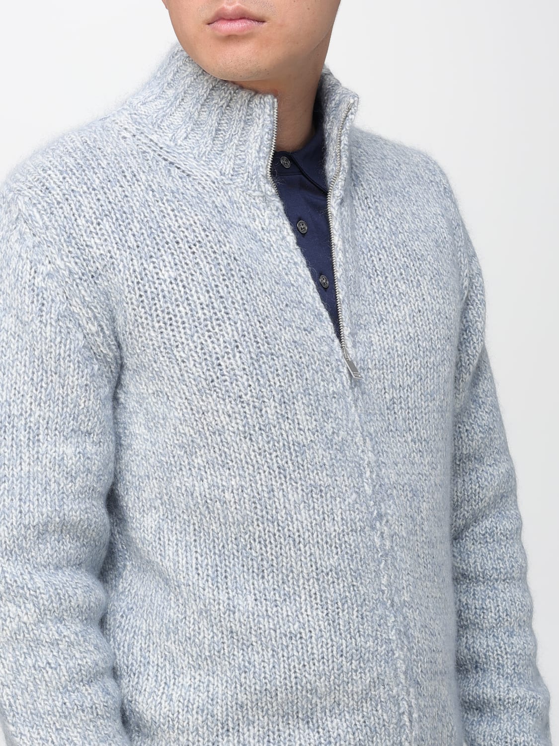 LARDINI PULL: Cardigan homme Lardini, Blanc - Img 4