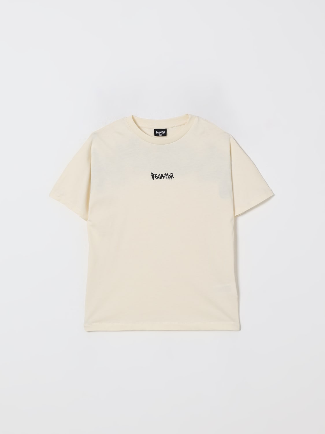 DISCLAIMER T-SHIRT: T-shirt kids Disclaimer, Milk - Img 1