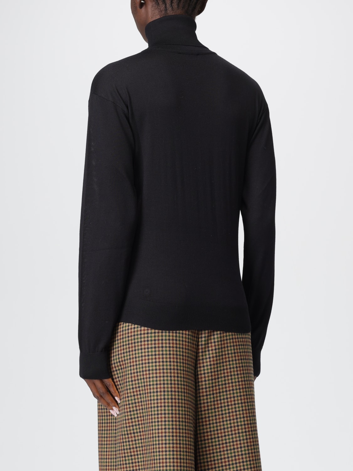 SAINT LAURENT SWEATER: Saint Laurent wool and cashmere knit turtleneck sweater, Black - Img 3