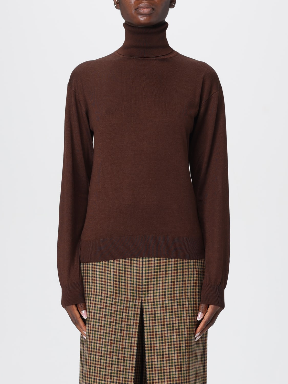 SAINT LAURENT PULL: Cardigan femme Saint Laurent, Marron - Img 1
