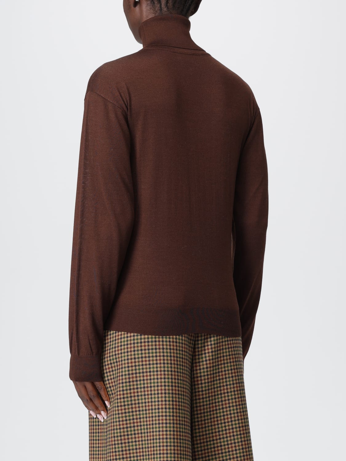 SAINT LAURENT PULL: Cardigan femme Saint Laurent, Marron - Img 3