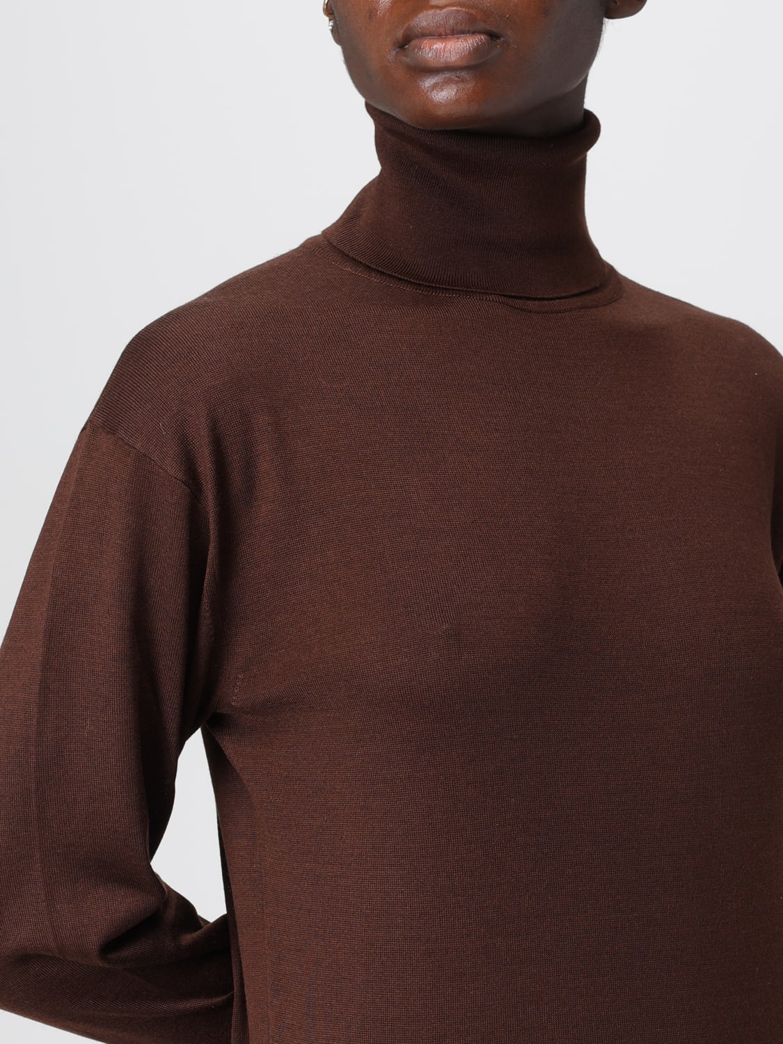 SAINT LAURENT PULL: Cardigan femme Saint Laurent, Marron - Img 5