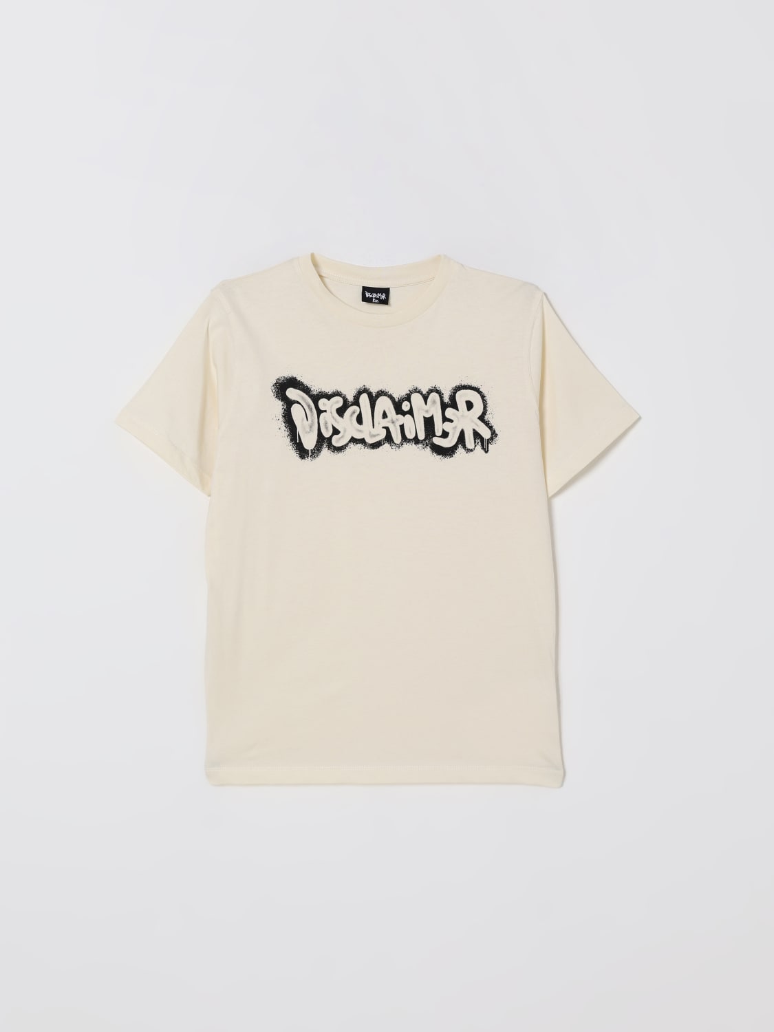 DISCLAIMER T-SHIRT: T-shirt kids Disclaimer, Milk - Img 1