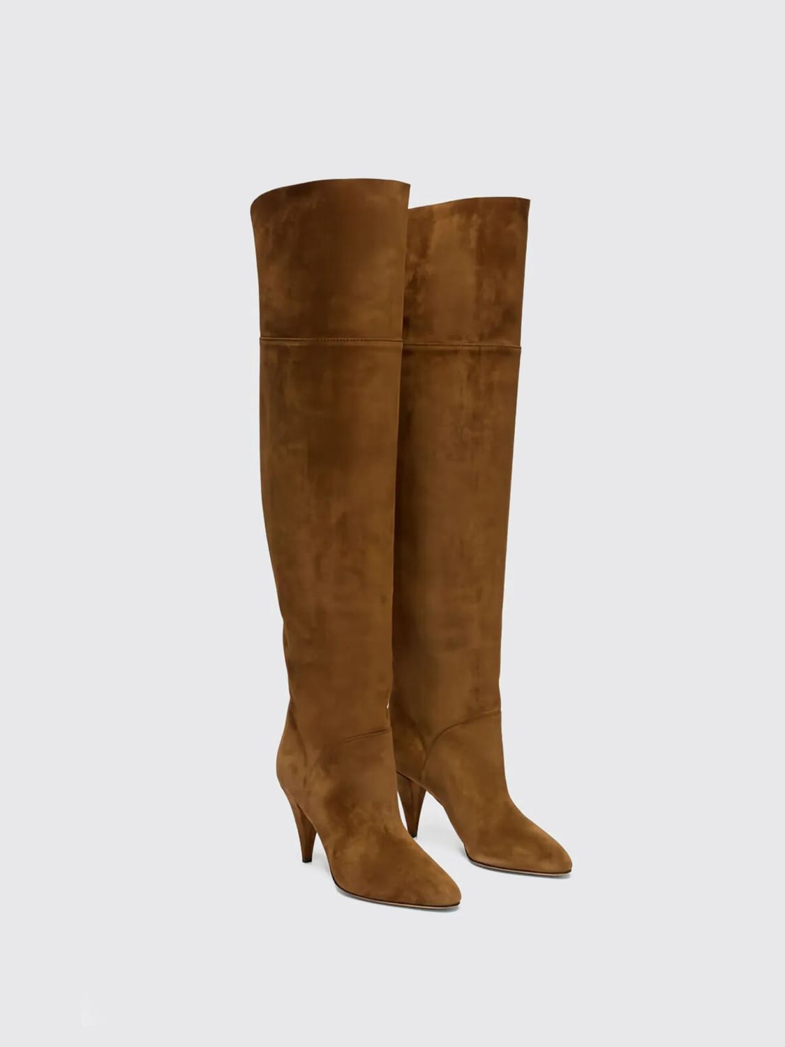 CASADEI STIVALI: Stivale Venus Casadei in camoscio , Marrone - Img 2