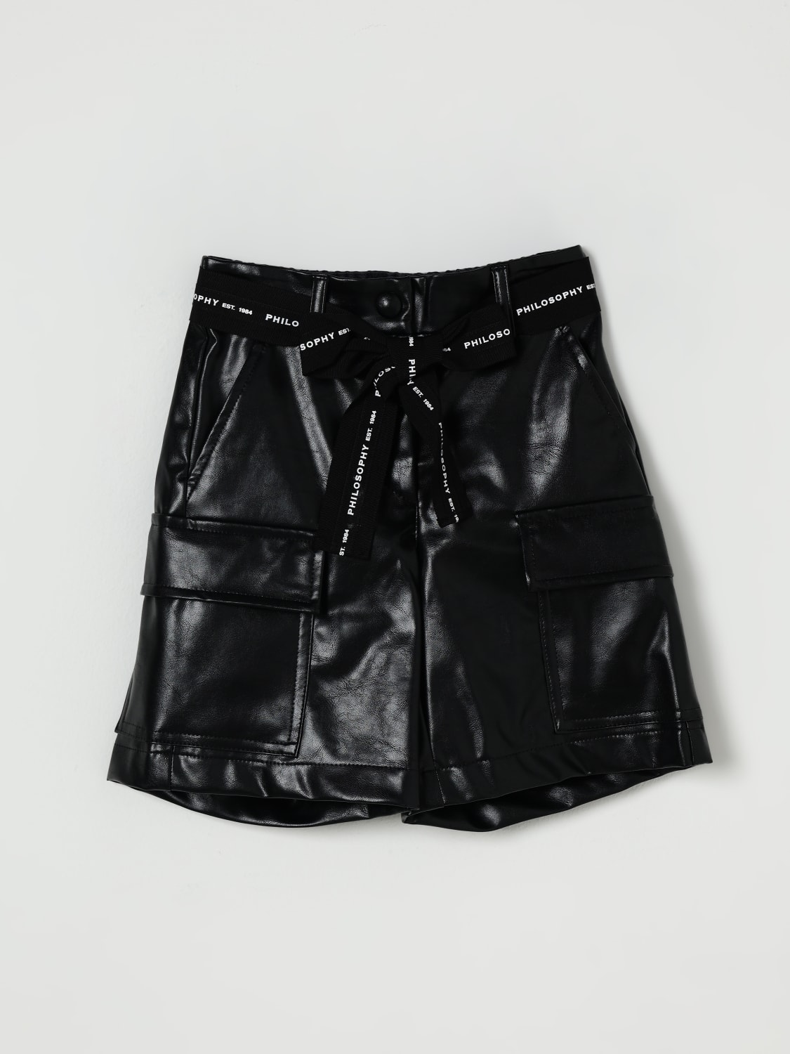 PHILOSOPHY DI LORENZO SERAFINI SHORTS: Short kids Philosophy Di Lorenzo Serafini, Black - Img 1