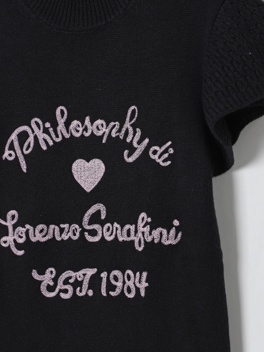 PHILOSOPHY DI LORENZO SERAFINI VESTIDO: Vestido niños Philosophy Di Lorenzo Serafini, Negro - Img 3