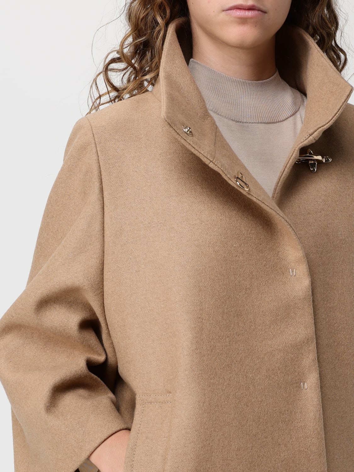 FAY COAT: Coat woman Fay, Camel - Img 4
