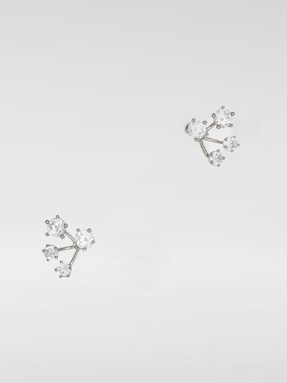 PANCONESI GIOIELLO: Orecchini Panconesi in ottone con strass incastonati , Silver - Img 1