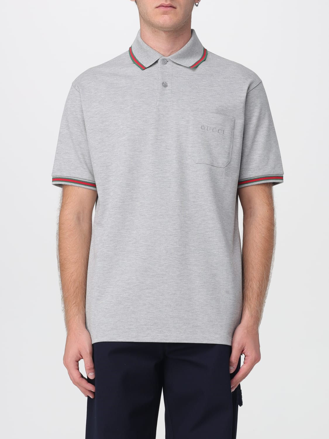 GUCCI POLO: Polo hombre Gucci, Gris - Img 1