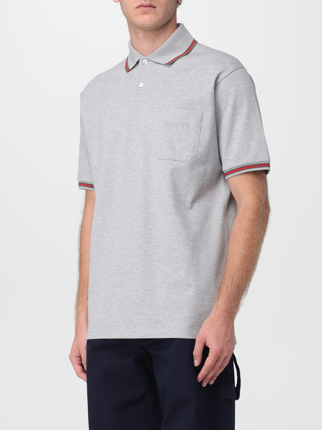 GUCCI POLO: Polo hombre Gucci, Gris - Img 4