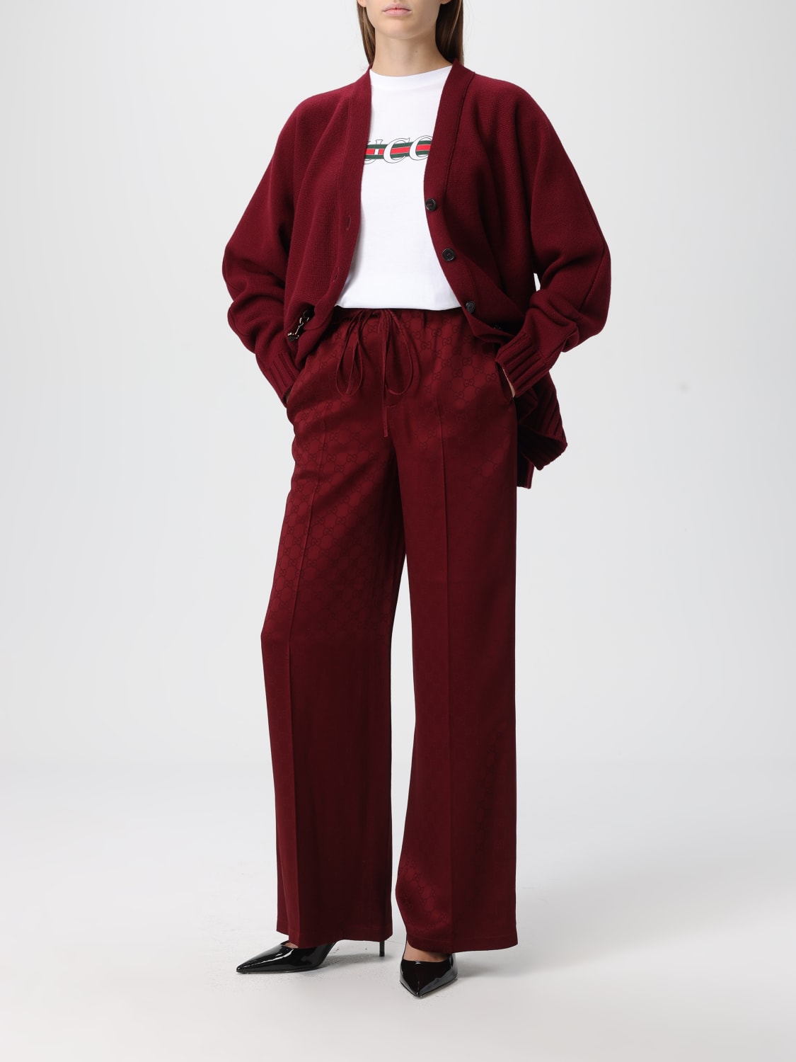 GUCCI T-SHIRTS: T-shirt in cotone Web Gucci, Bianco - Img 2