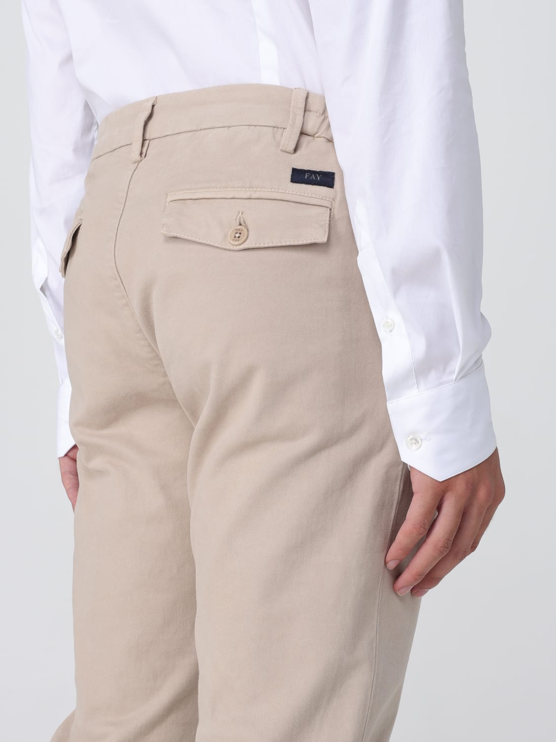FAY PANTS: Pants men Fay, Sand - Img 3