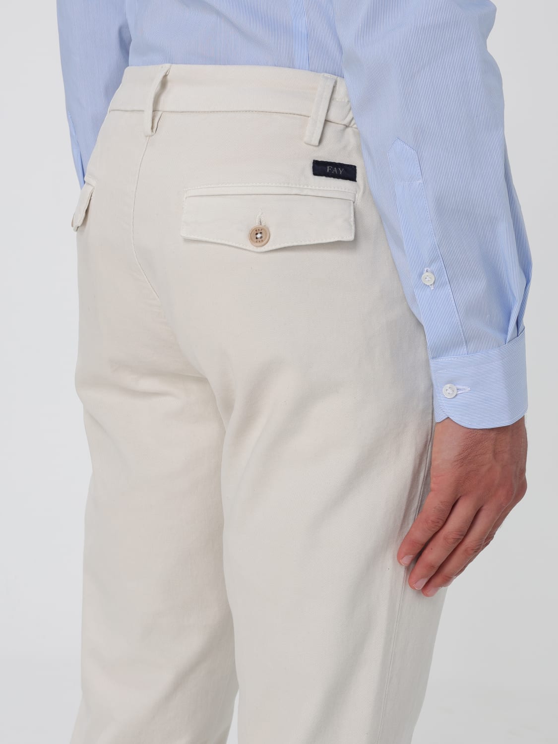 FAY PANTS: Pants men Fay, Yellow Cream - Img 3