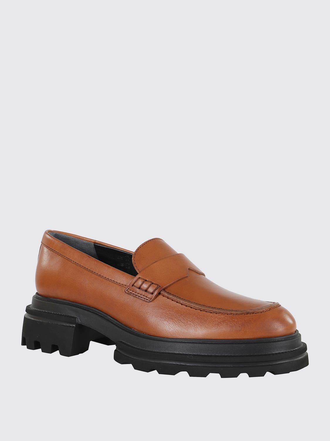 HOGAN MOCASSINI: Mocassino H674 Hogan in pelle , Marrone - Img 2