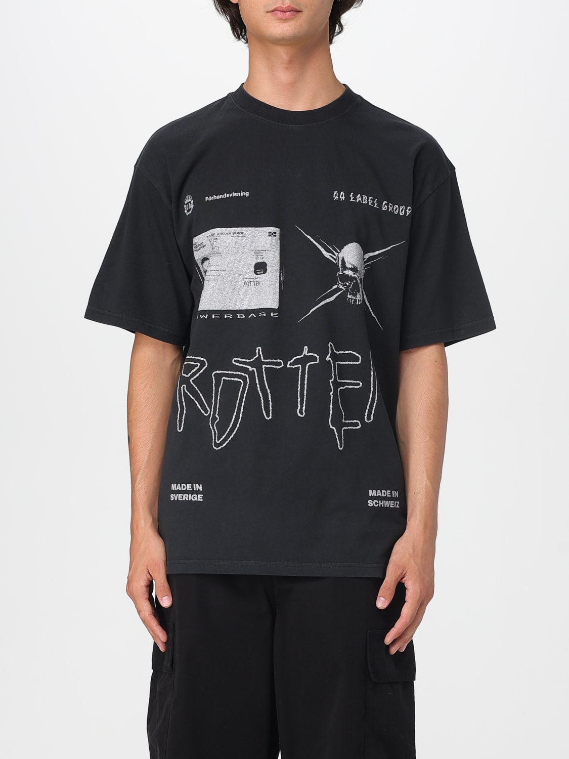 44 LABEL GROUP T-SHIRT: T-shirt men 44 Label Group, Black - Img 1