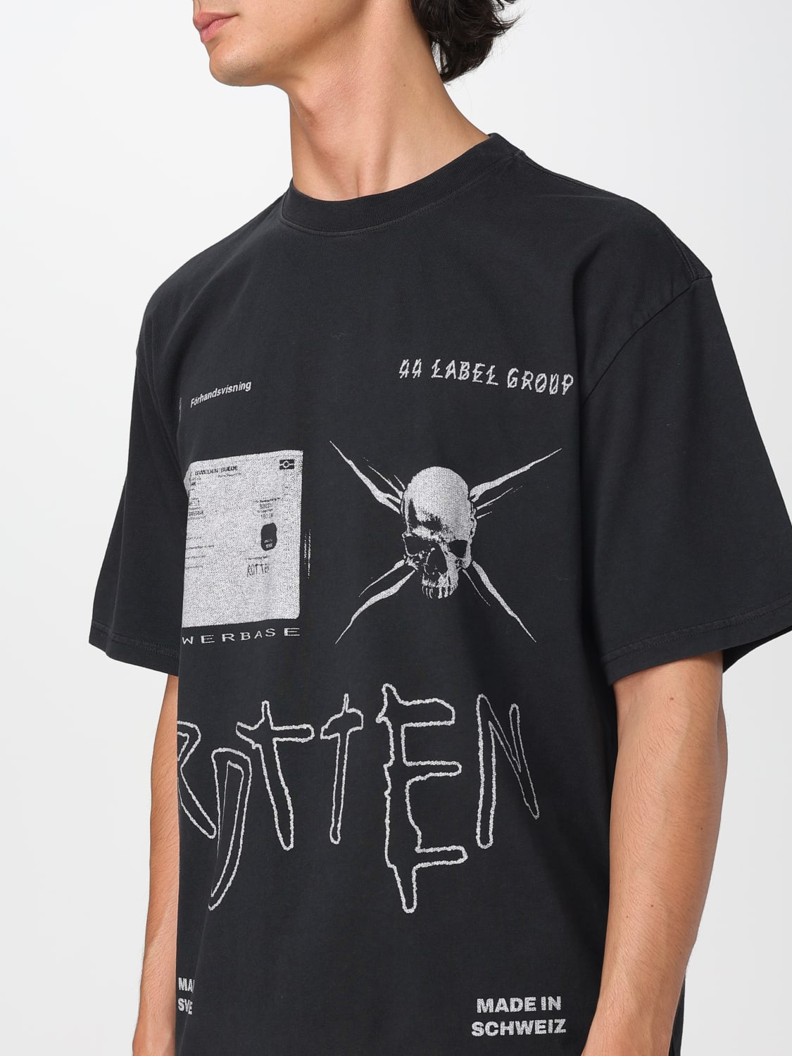 44 LABEL GROUP T-SHIRT: T-shirt men 44 Label Group, Black - Img 3