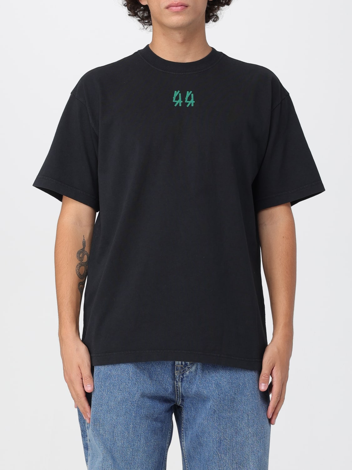 44 LABEL GROUP T-SHIRT: T-shirt homme 44 Label Group, Noir 1 - Img 1