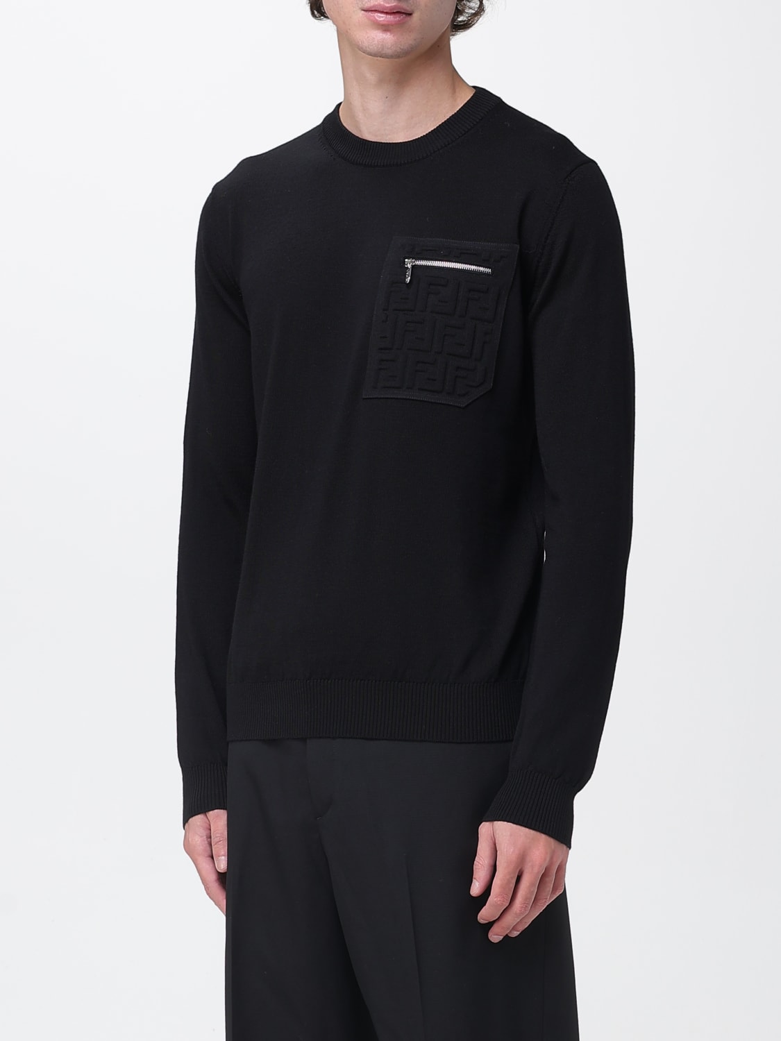 FENDI PULLOVER: Pullover herren Fendi, Schwarz - Img 4