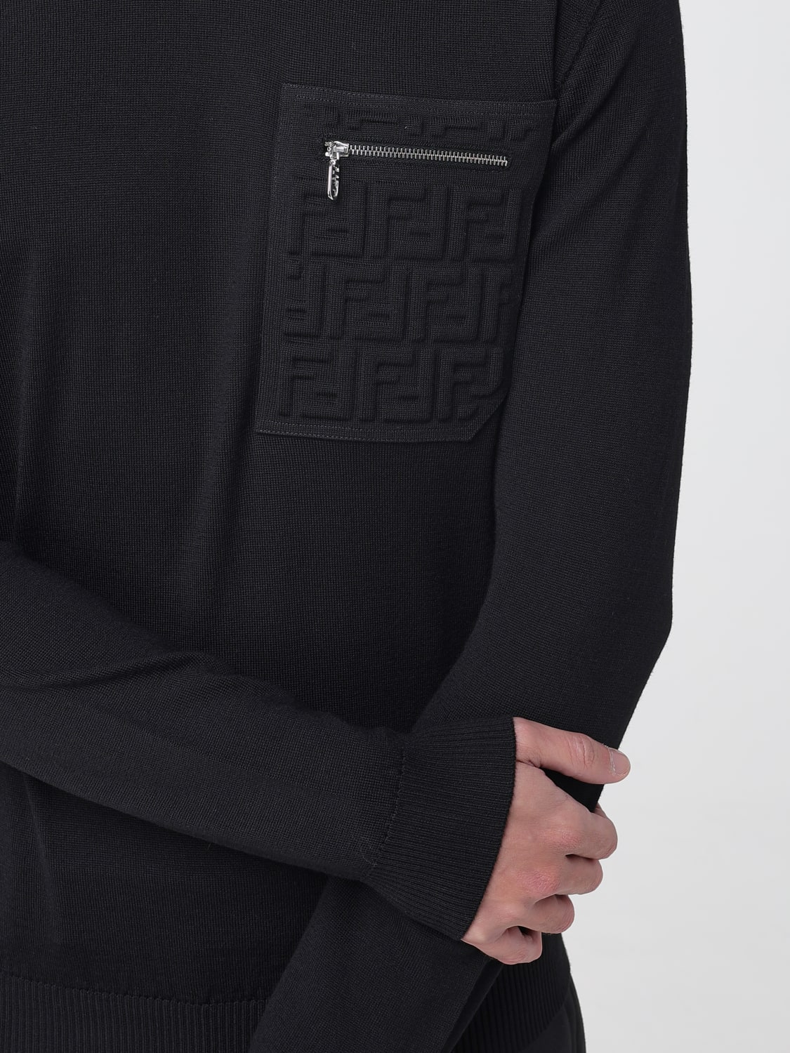 FENDI PULLOVER: Pullover herren Fendi, Schwarz - Img 5