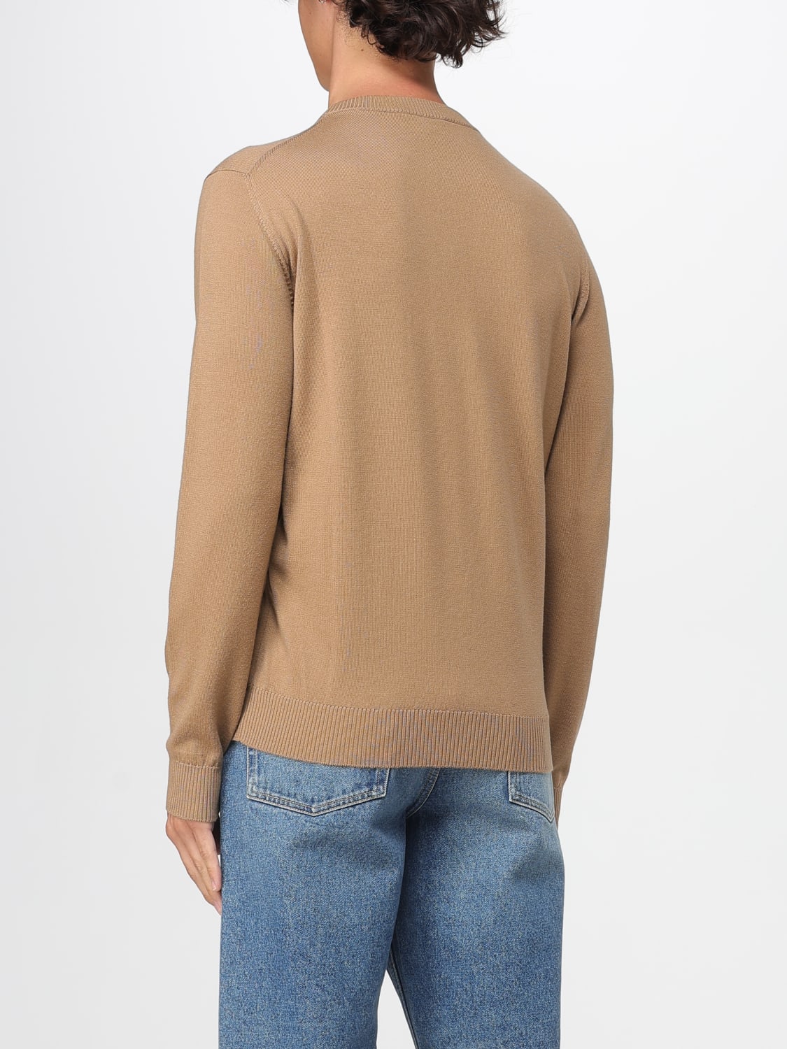 FENDI MAGLIA: Maglia in lana FF Fendi, Cammello - Img 3