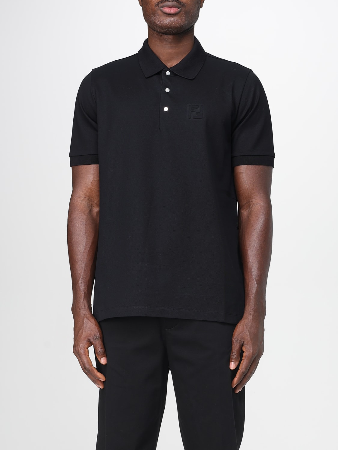 FENDI POLO SHIRT: T-shirt men Fendi, Black - Img 1