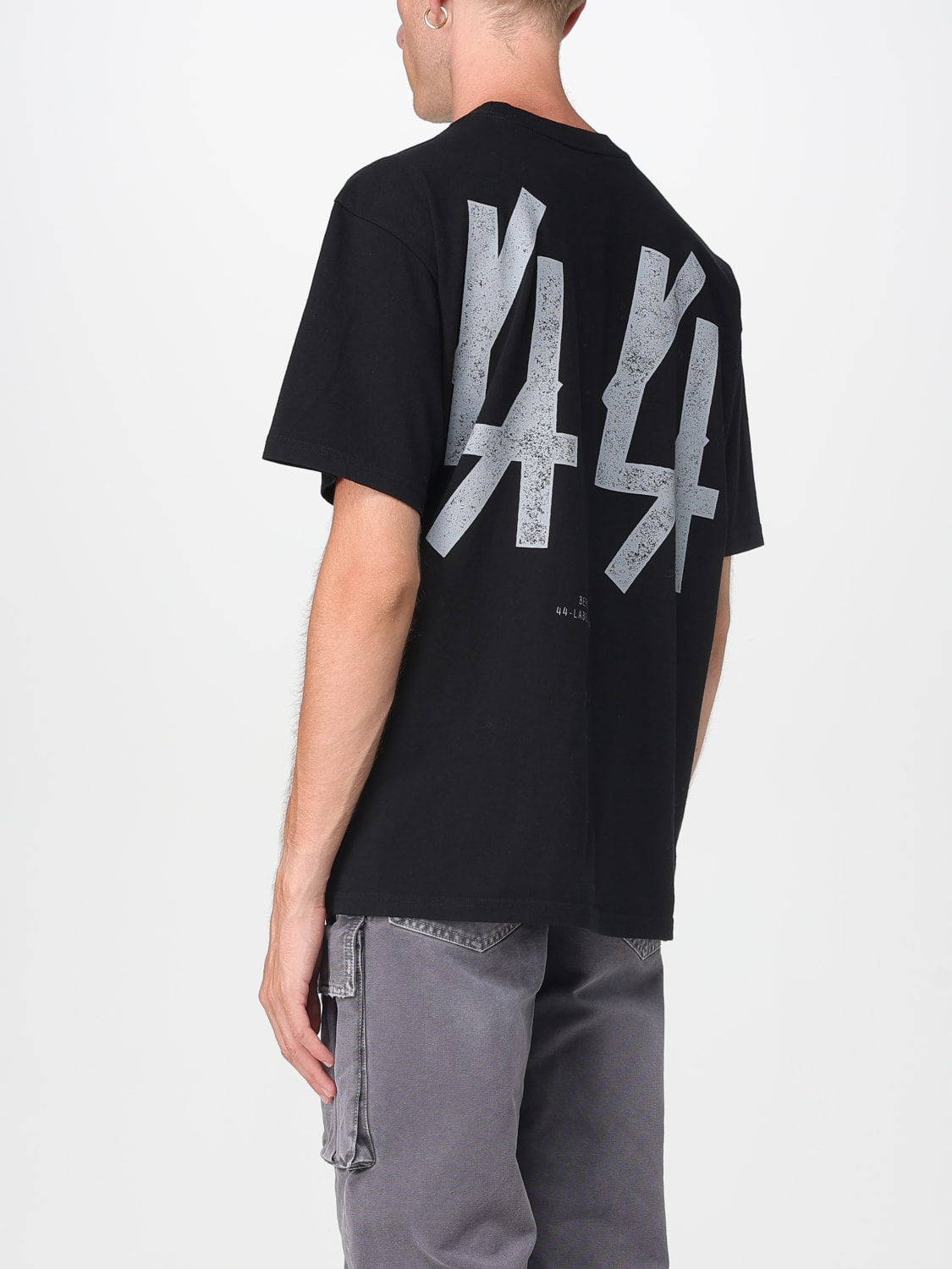 44 LABEL GROUP T-SHIRT: T-shirt homme 44 Label Group, Noir - Img 2