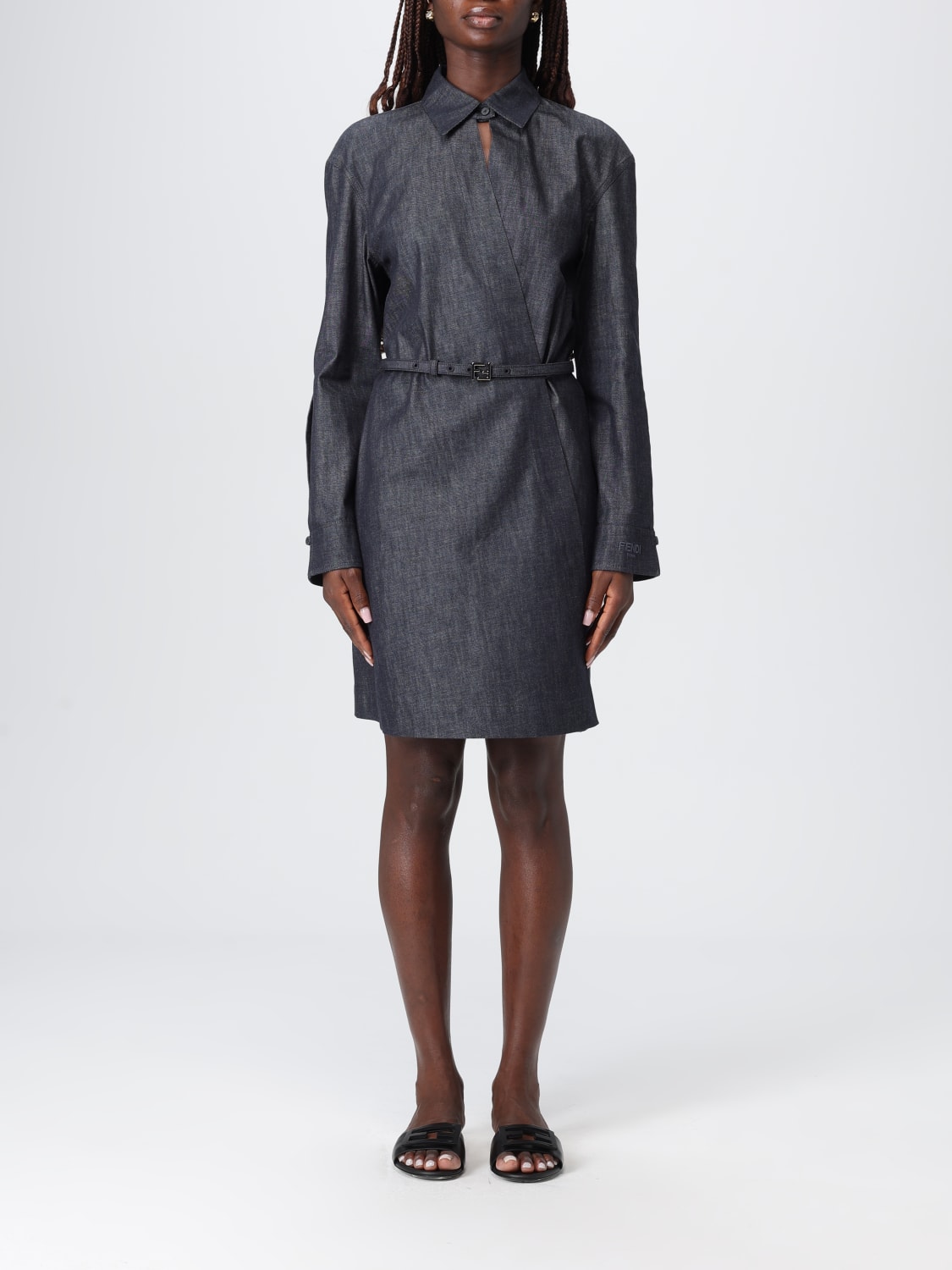 FENDI DRESS: Dress woman Fendi, Gnawed Blue - Img 1