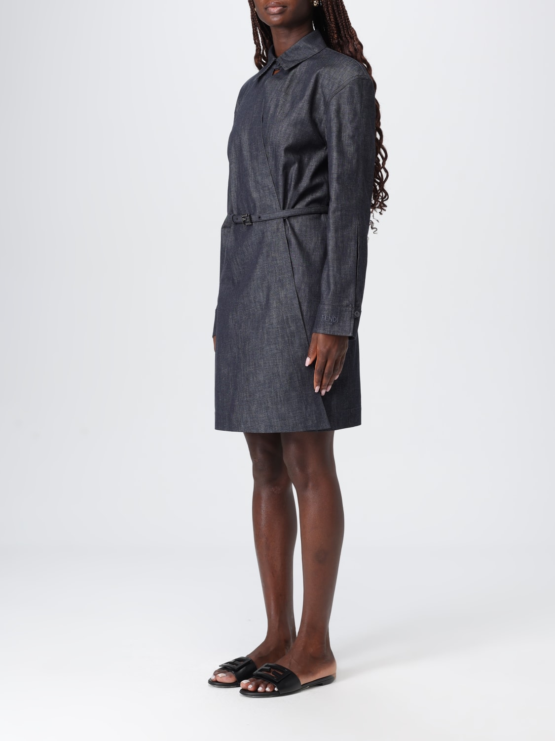 FENDI DRESS: Dress woman Fendi, Gnawed Blue - Img 4