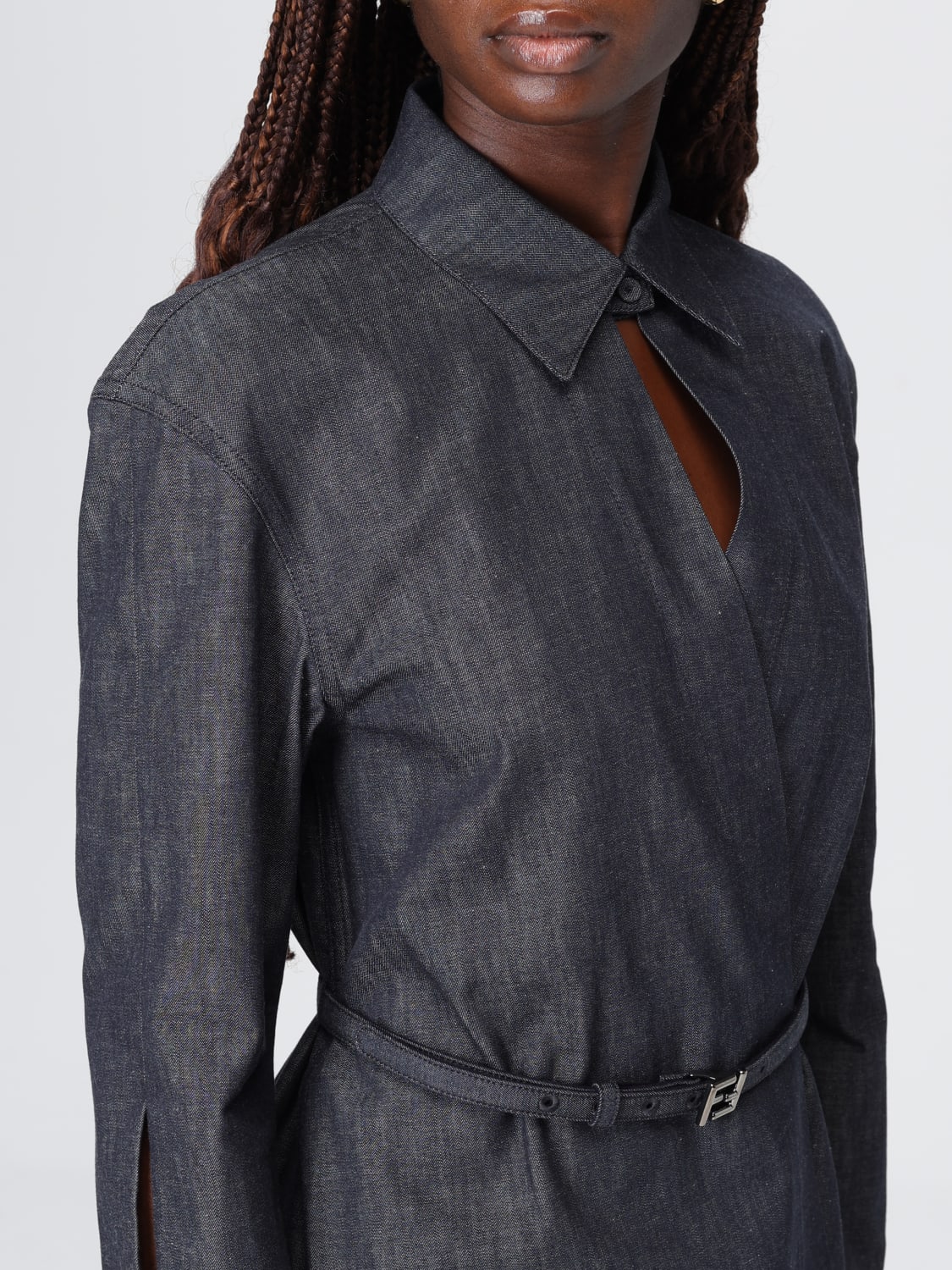 FENDI DRESS: Dress woman Fendi, Gnawed Blue - Img 5