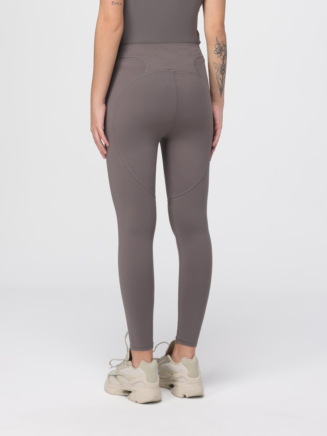 ADIDAS BY STELLA MCCARTNEY PANTALONI: Leggings stretch in cotone organico Adidas by Stella McCartney, Cacao - Img 3