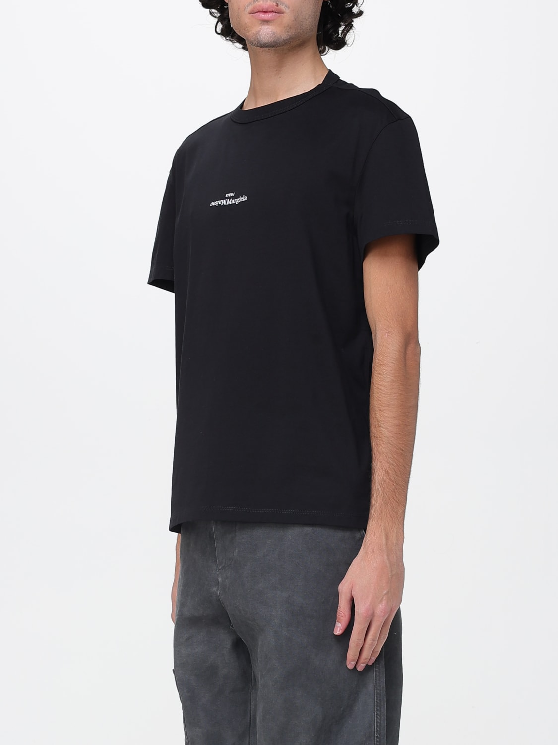 MAISON MARGIELA T-SHIRT: T-shirt in cotone con logo Maison Margiela, Nero - Img 4