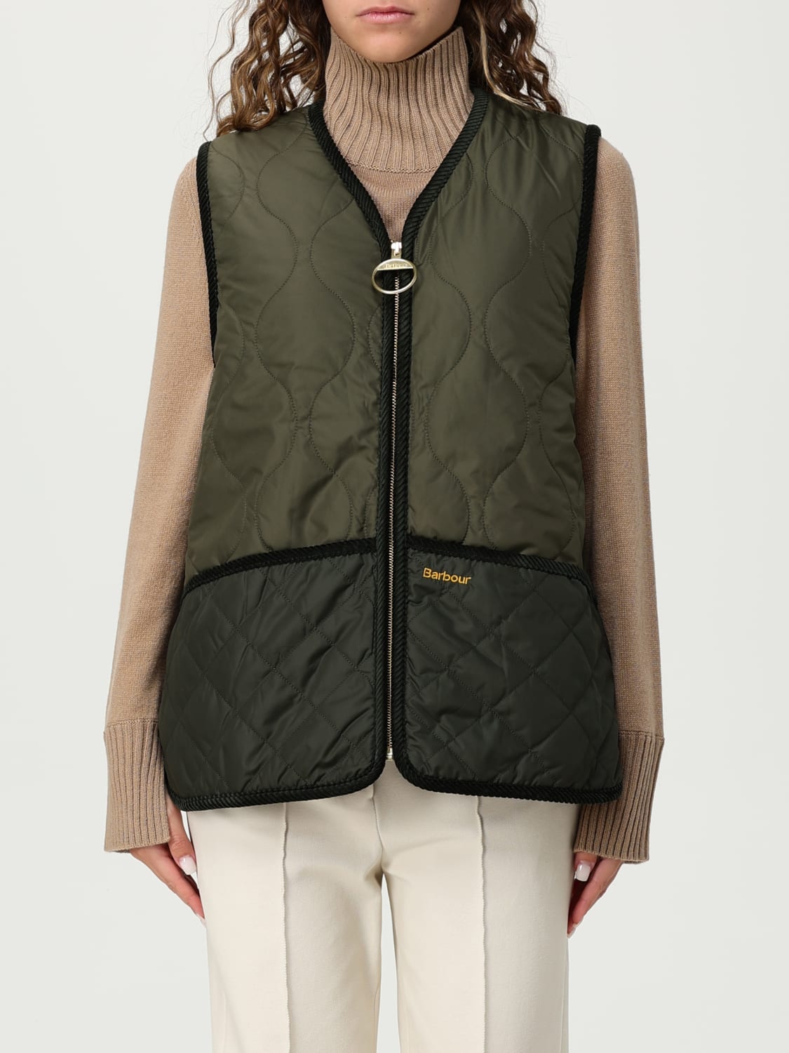 BARBOUR CHALECO: Jersey mujer Barbour, Verde - Img 1