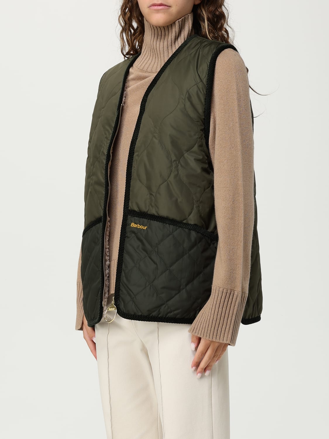 BARBOUR CHALECO: Jersey mujer Barbour, Verde - Img 3