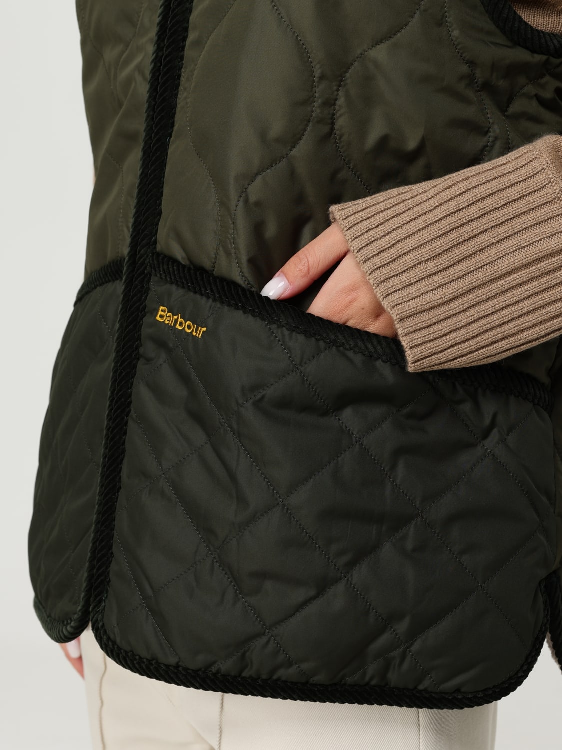 BARBOUR CHALECO: Jersey mujer Barbour, Verde - Img 4