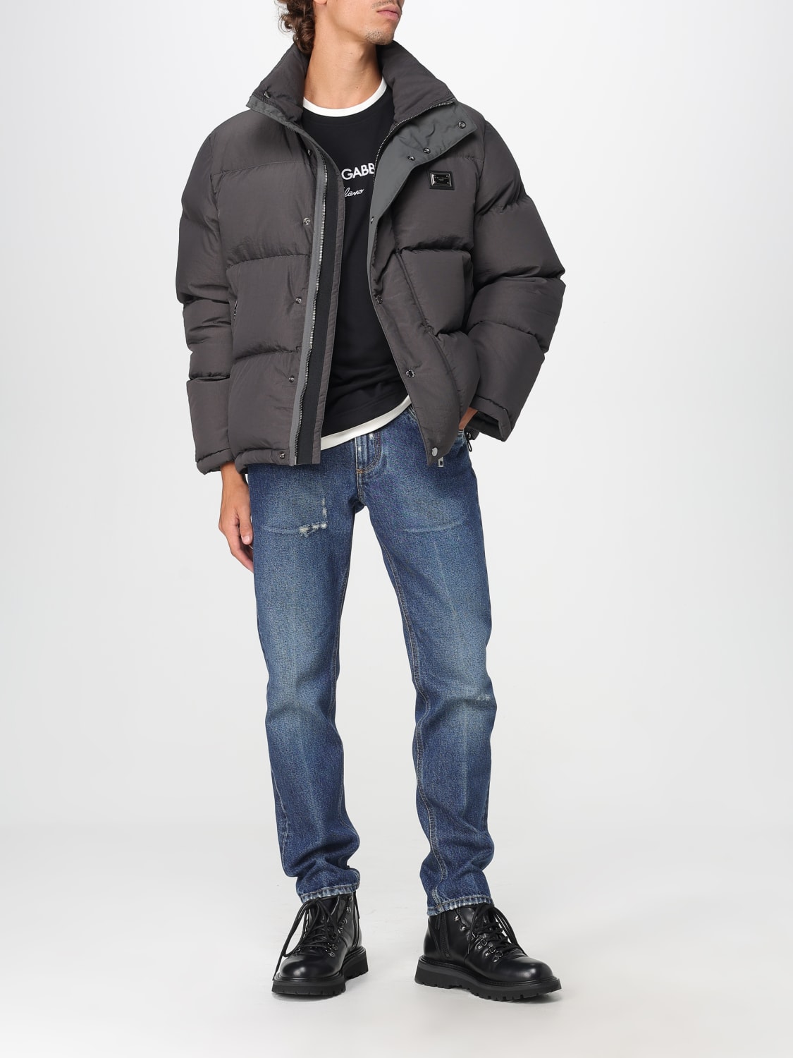 DOLCE & GABBANA JACKET: Jacket men Dolce & Gabbana, Charcoal - Img 2