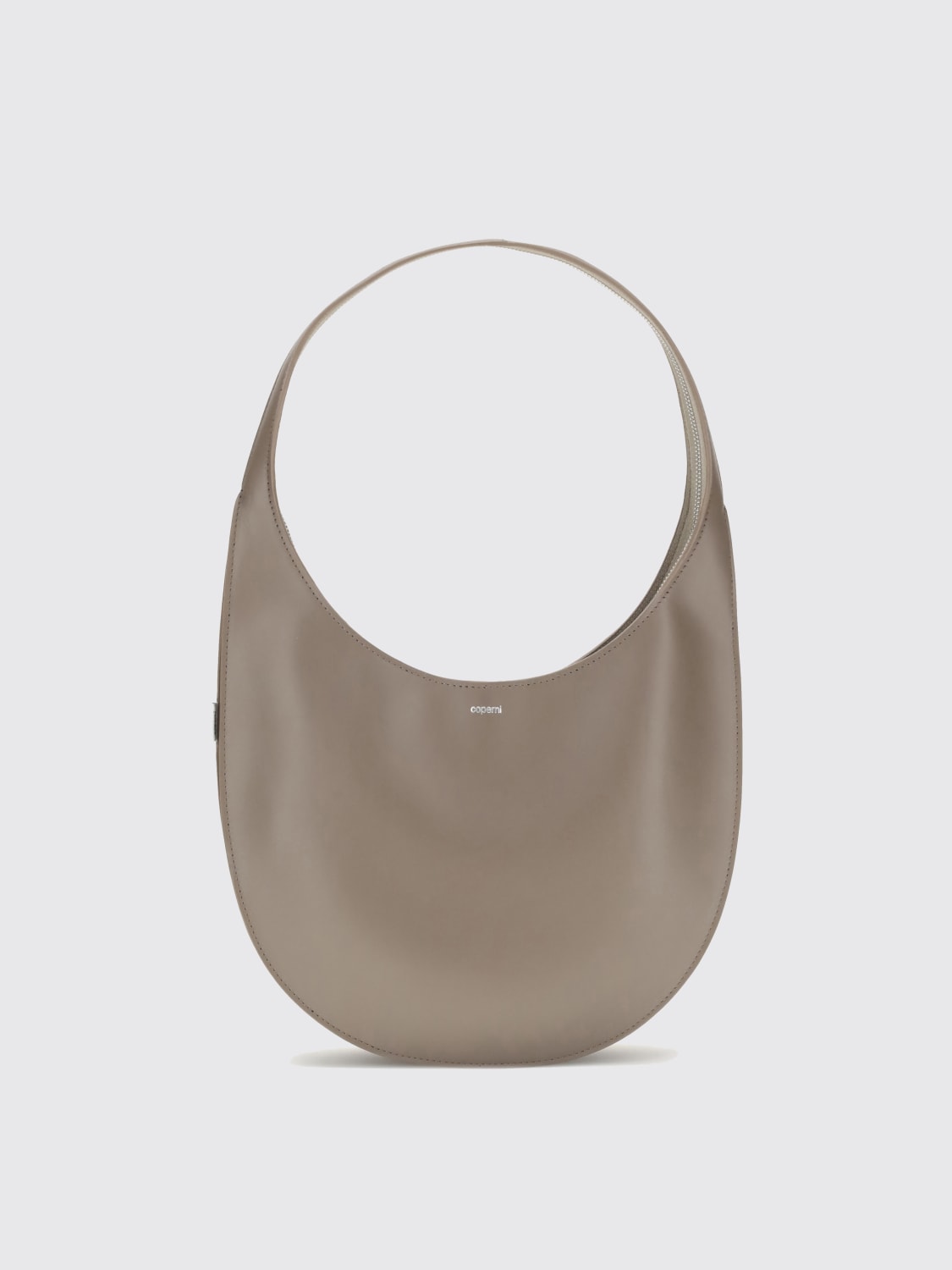 COPERNI BORSA A SPALLA: Borsa Swipe Coperni in pelle di vitello, Marrone - Img 1