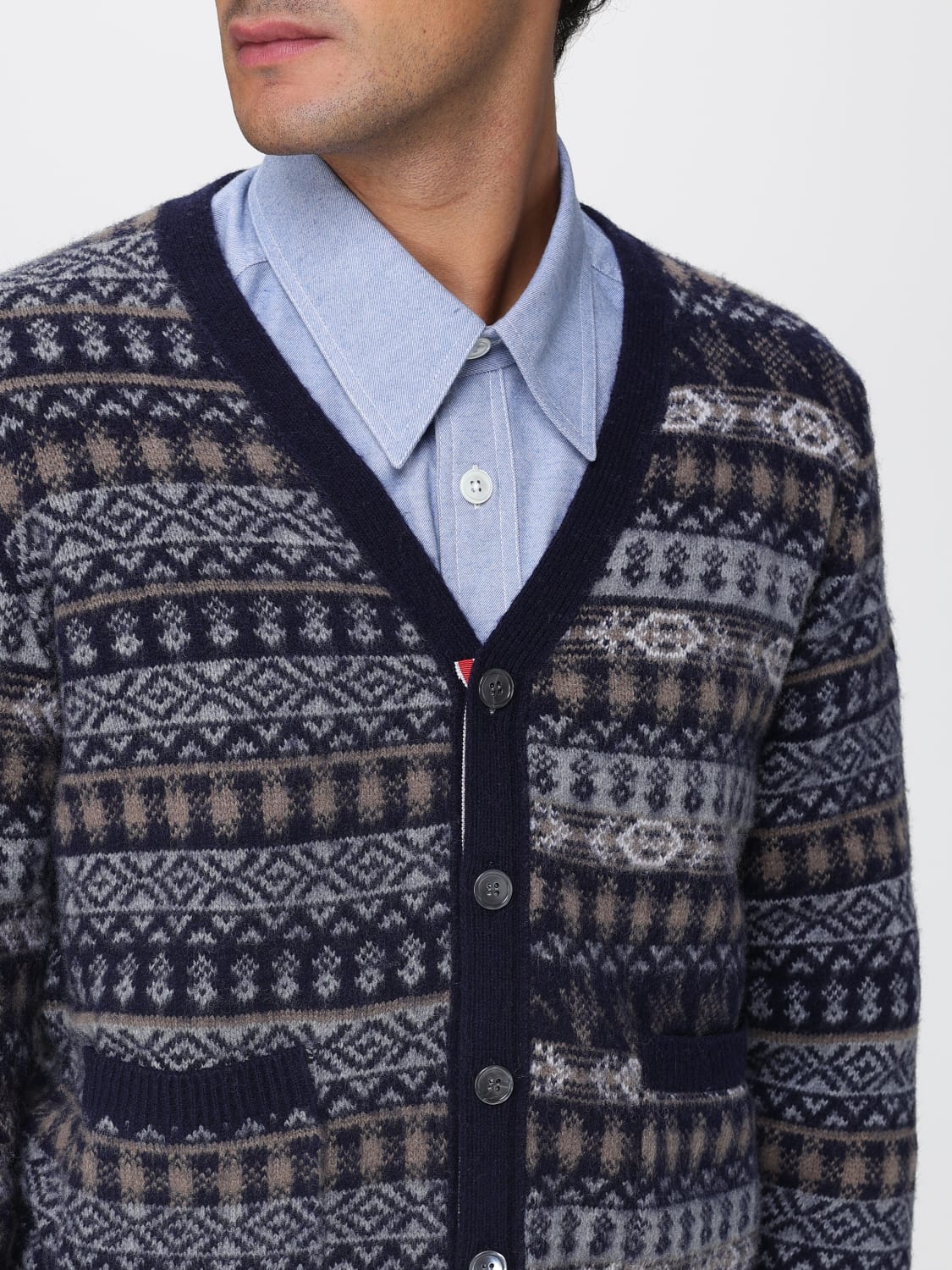 THOM BROWNE SWEATER: Sweater men Thom Browne, Navy - Img 5