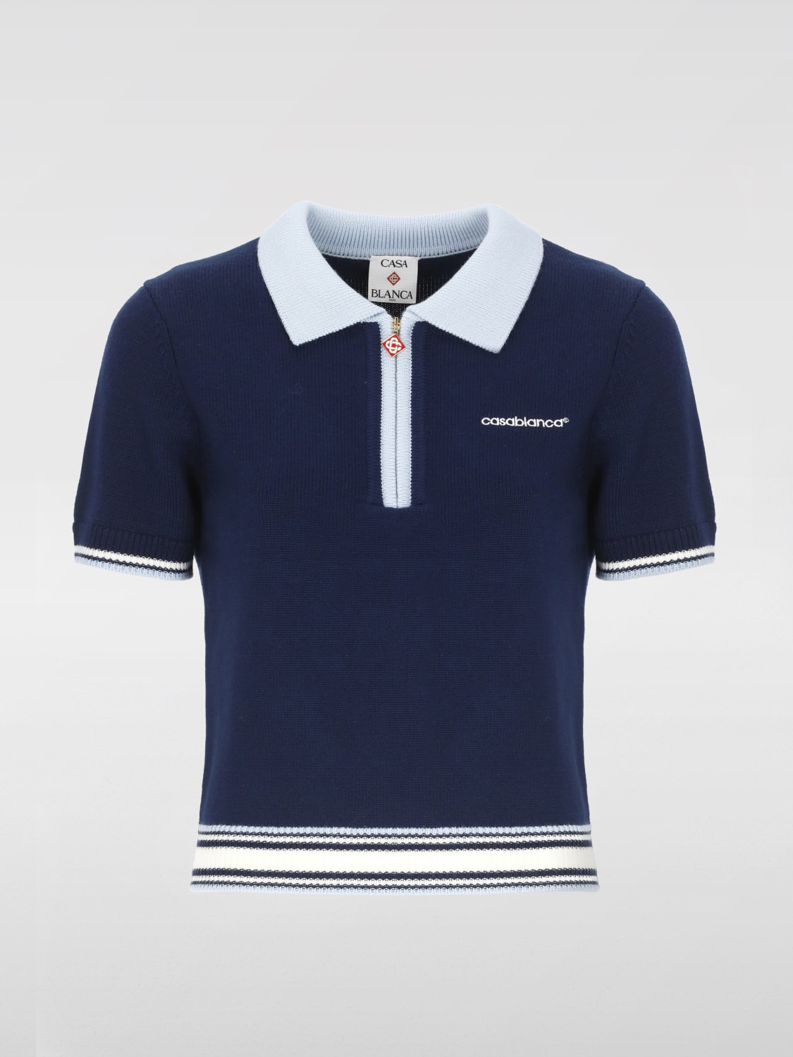 CASABLANCA POLO SHIRT: Polo shirt woman Casablanca, Blue - Img 5