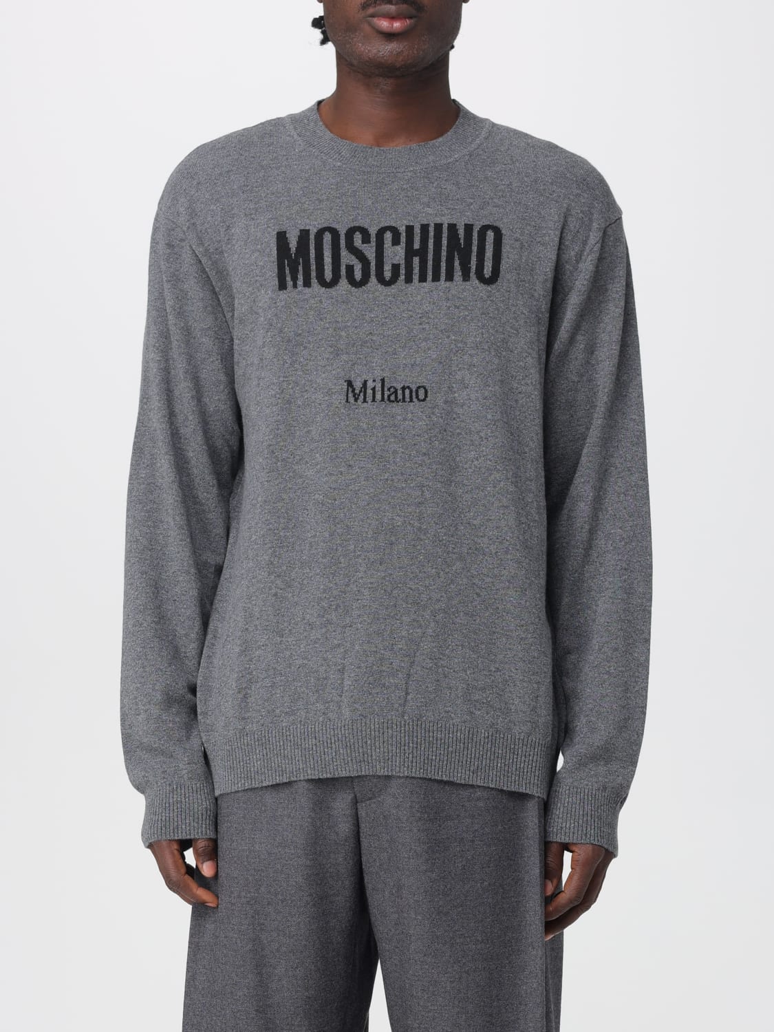 MOSCHINO COUTURE 毛衣: 毛衣 男士 Moschino Couture, 灰色 - Img 1