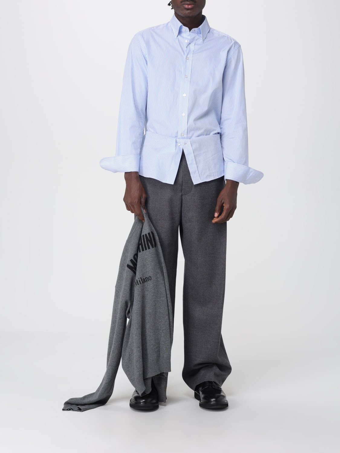 MOSCHINO COUTURE 毛衣: 毛衣 男士 Moschino Couture, 灰色 - Img 2