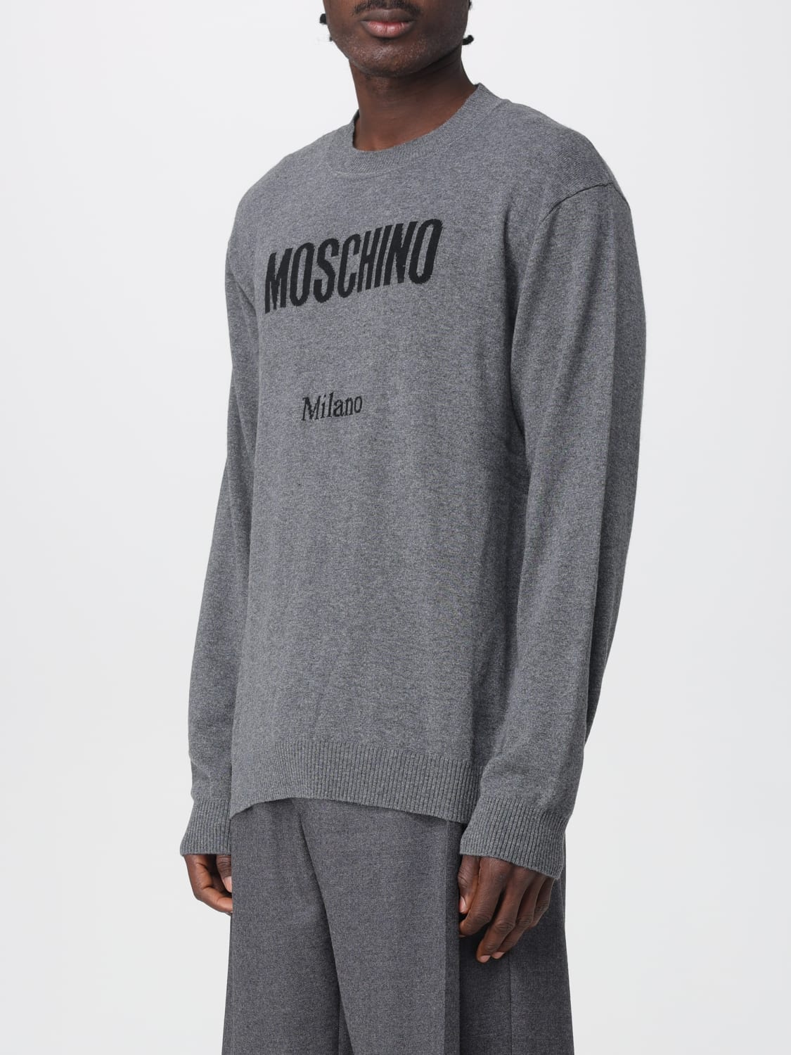 MOSCHINO COUTURE 毛衣: 毛衣 男士 Moschino Couture, 灰色 - Img 4