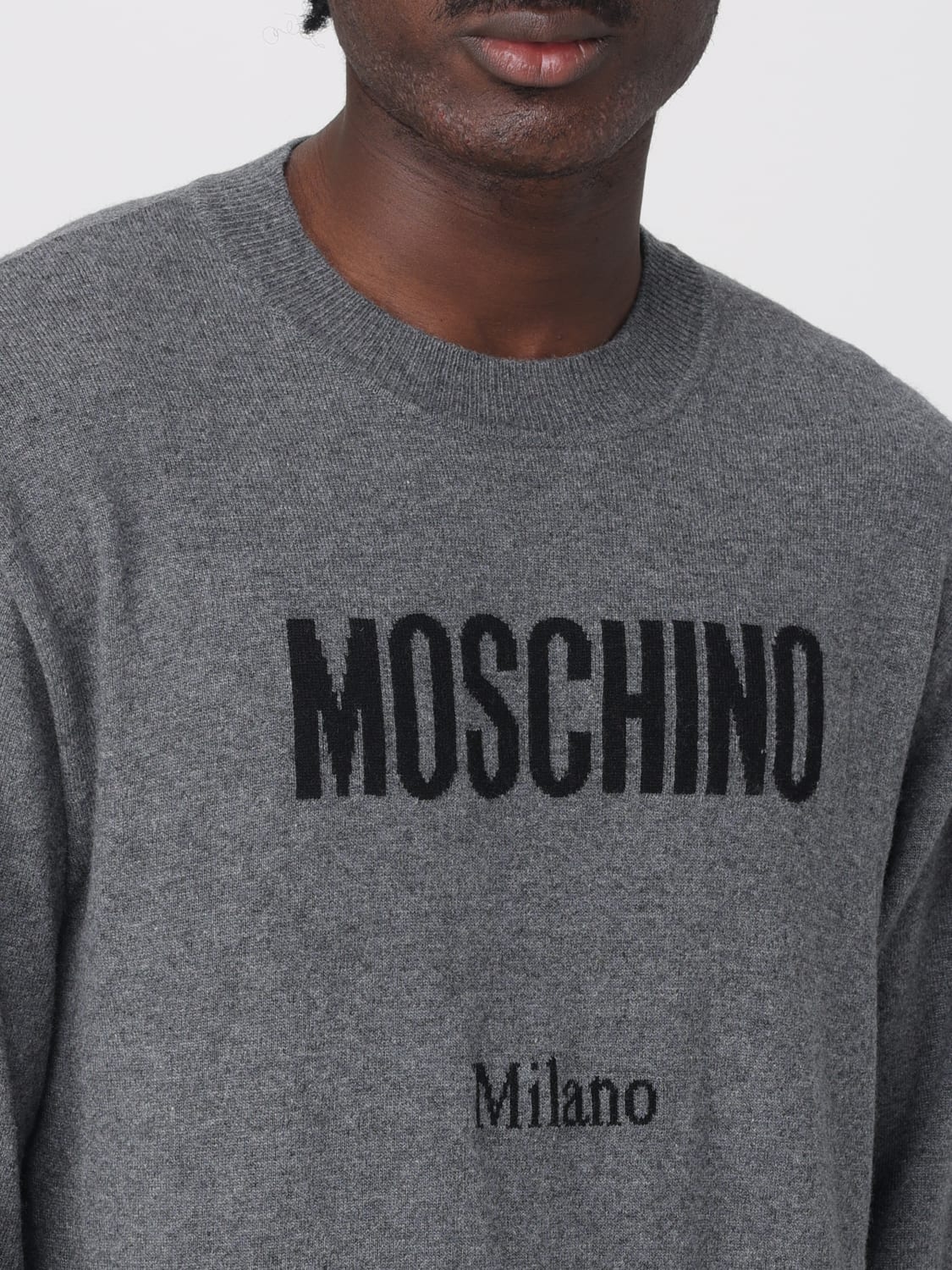 MOSCHINO COUTURE 毛衣: 毛衣 男士 Moschino Couture, 灰色 - Img 5