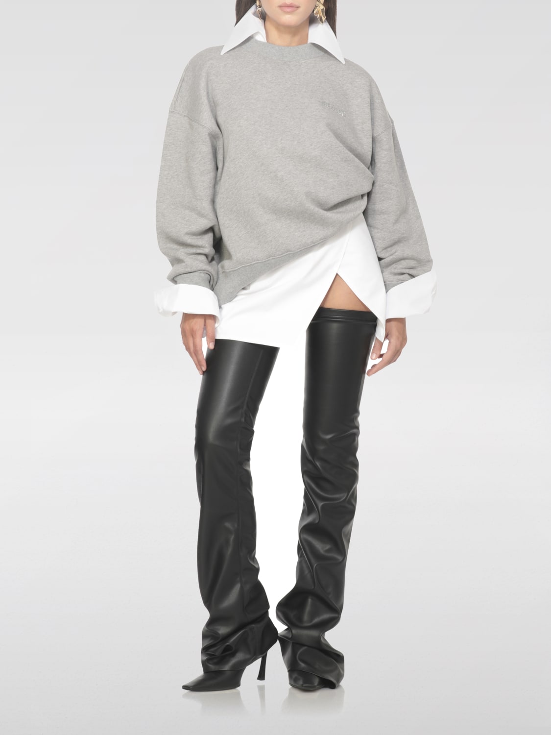 THE ATTICO SWEATSHIRT: Sweater woman The Attico, Grey - Img 2