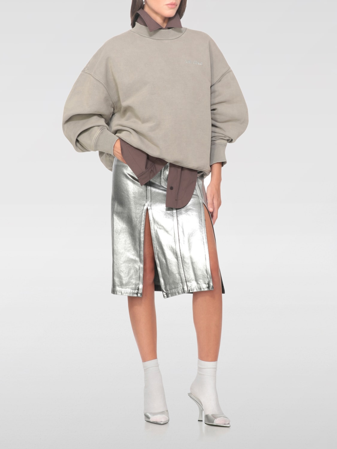 THE ATTICO SWEATSHIRT: Sweater woman The Attico, Grey - Img 2