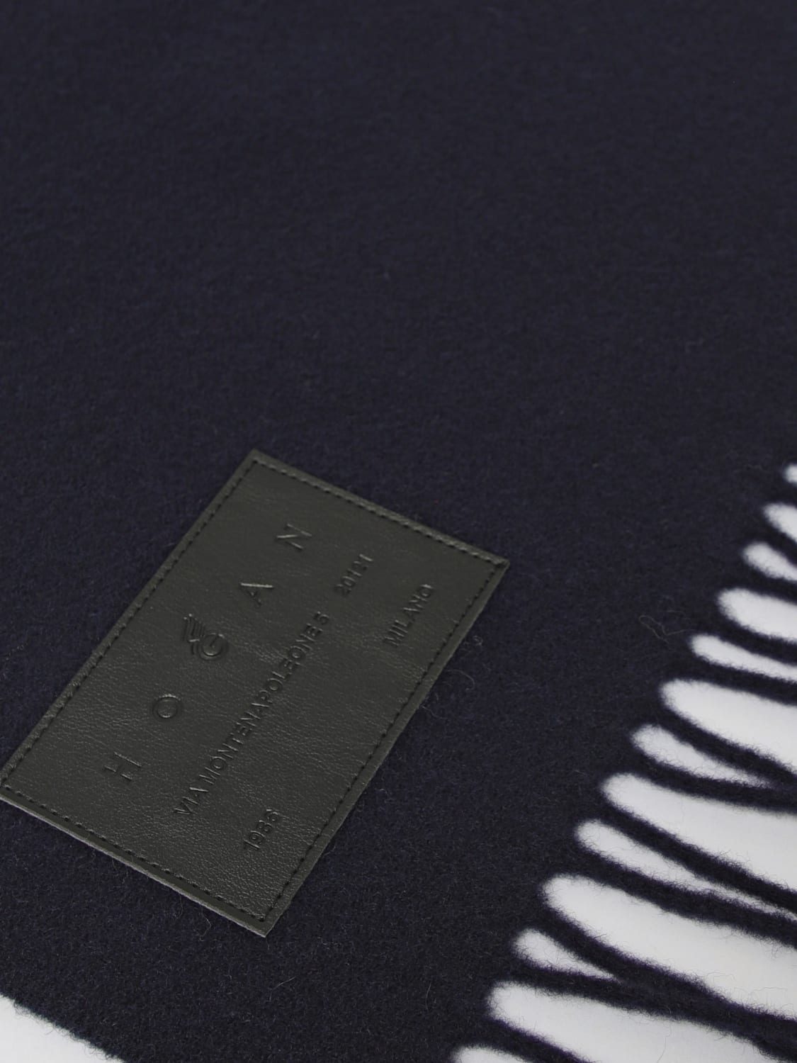 HOGAN SCIARPA: Sciarpa Hogan in lana vergine e cashmere , Blue - Img 3