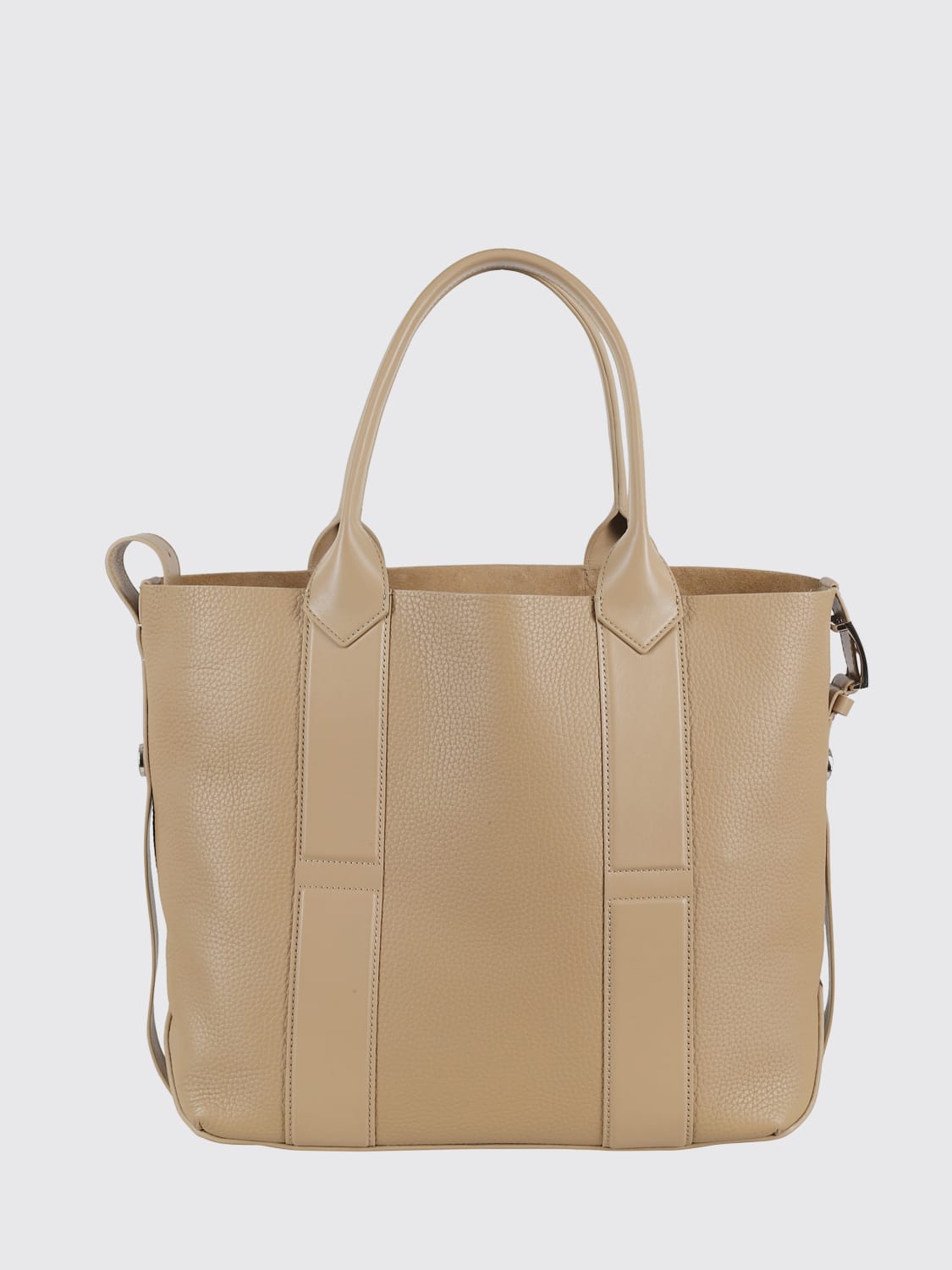 HOGAN BORSA TOTE: Borsa Shopping Hogan in pelle a grana , Biscotto - Img 2