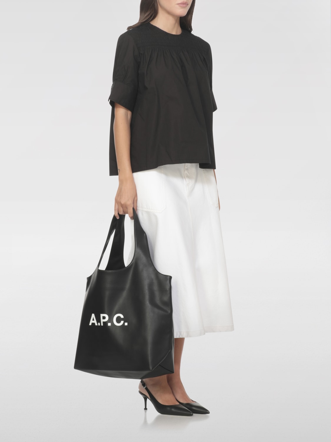 A.P.C. TOP: Chemise femme A.P.C., Noir - Img 2