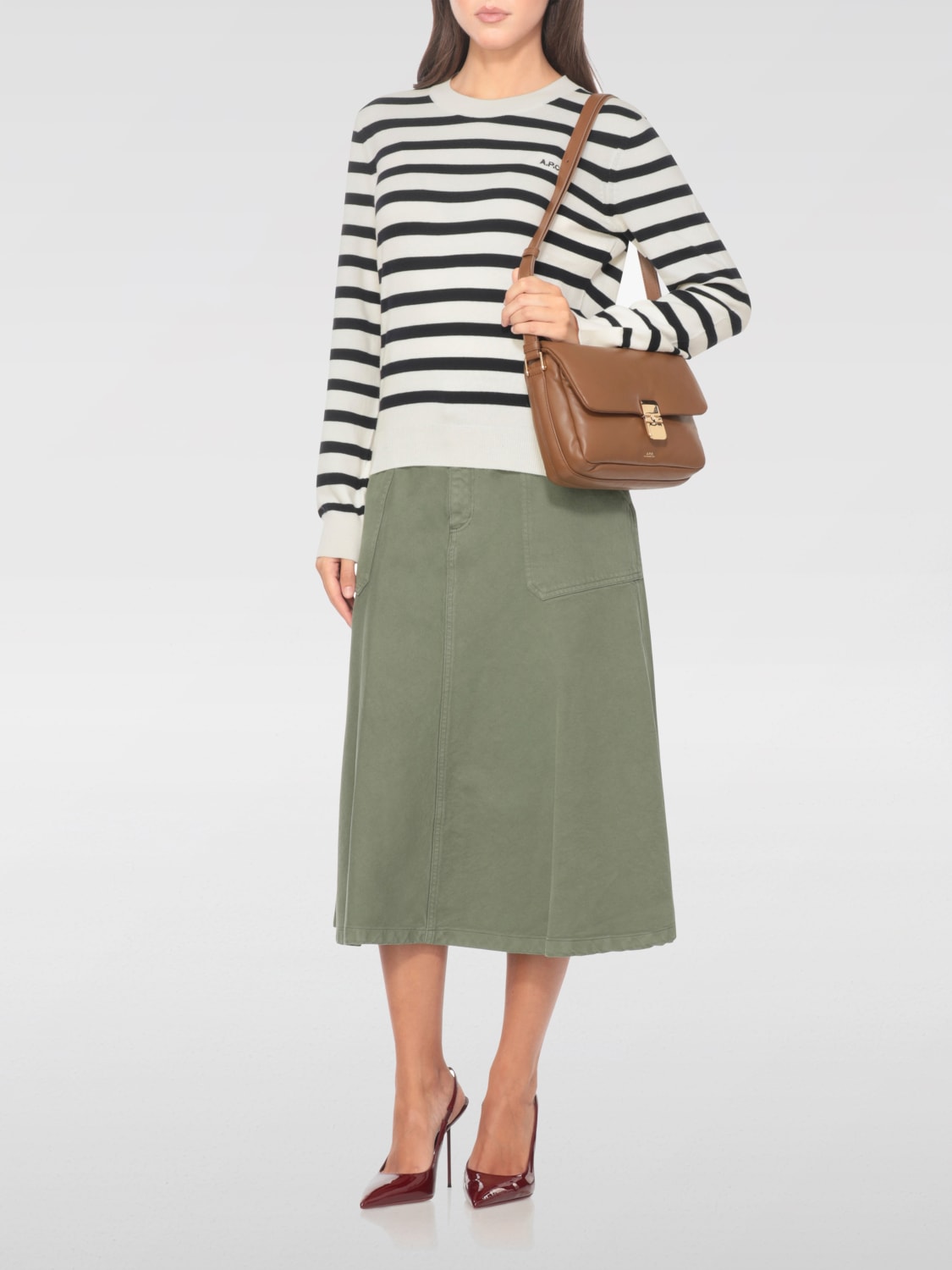 A.P.C. CROSSBODY BAG: Shoulder bag woman A.P.C., Brown - Img 2