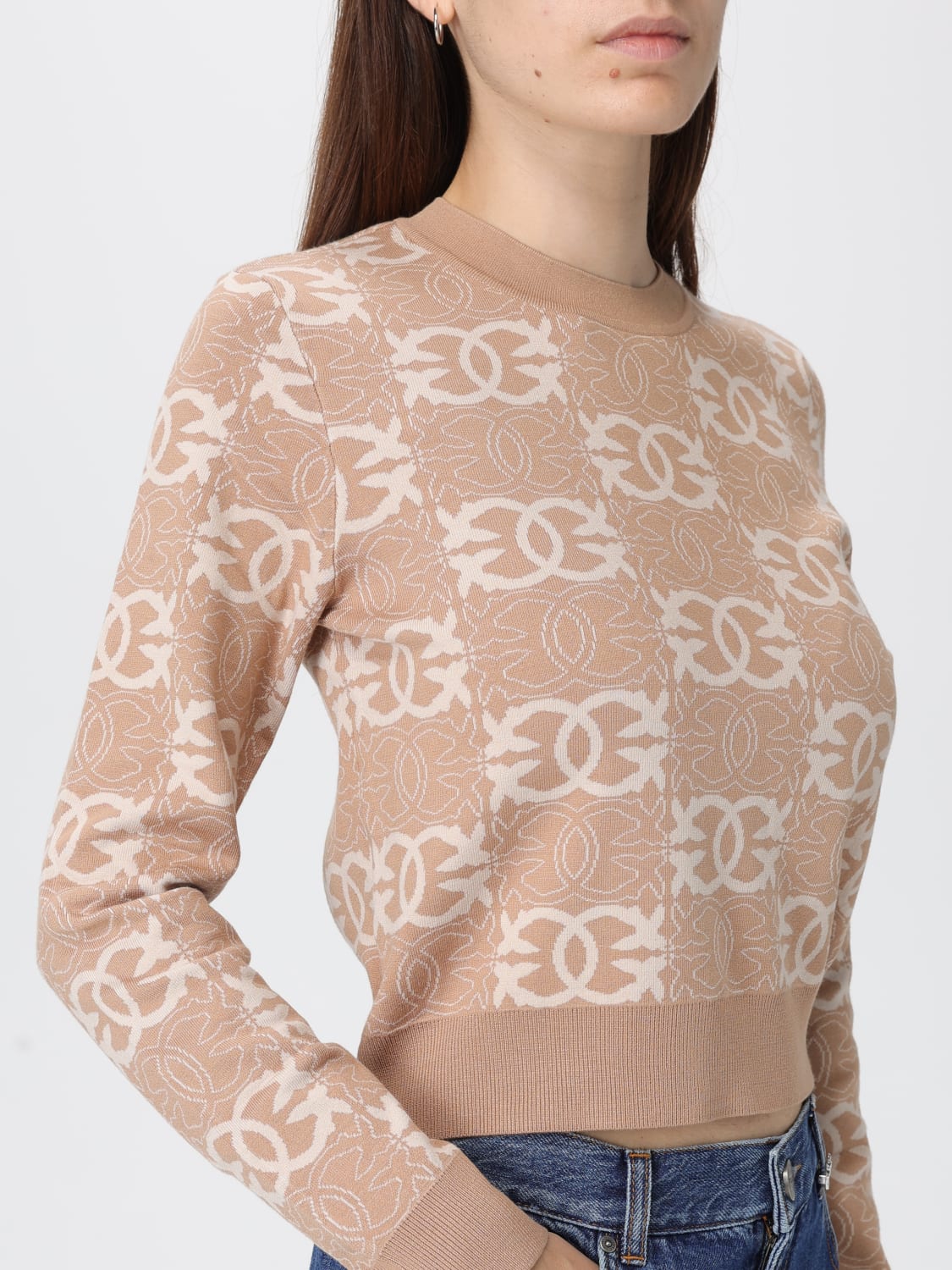 PINKO SWEATER: Sweater woman Pinko, Camel - Img 3